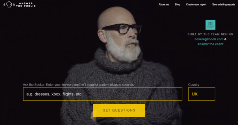 Answer the Public Idea Generator Screenshot