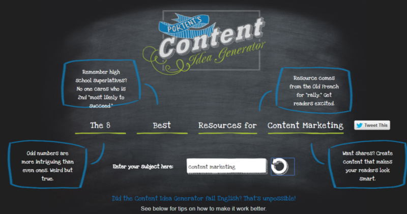 Portent Content Idea Generator Screenshot portent-content-generator-screen